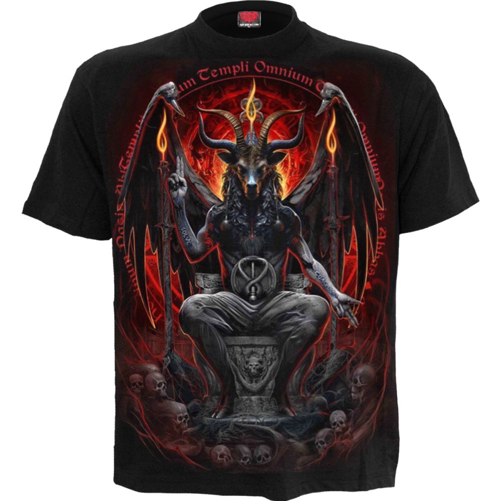 Spiral Herren T-Shirt M301-XL – Schwarz, Gothic-Design, 100 % Baumwolle, Langarm